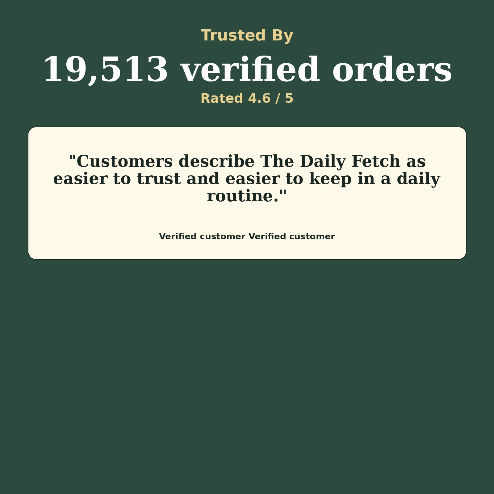 The Daily Fetch ingredient close-up